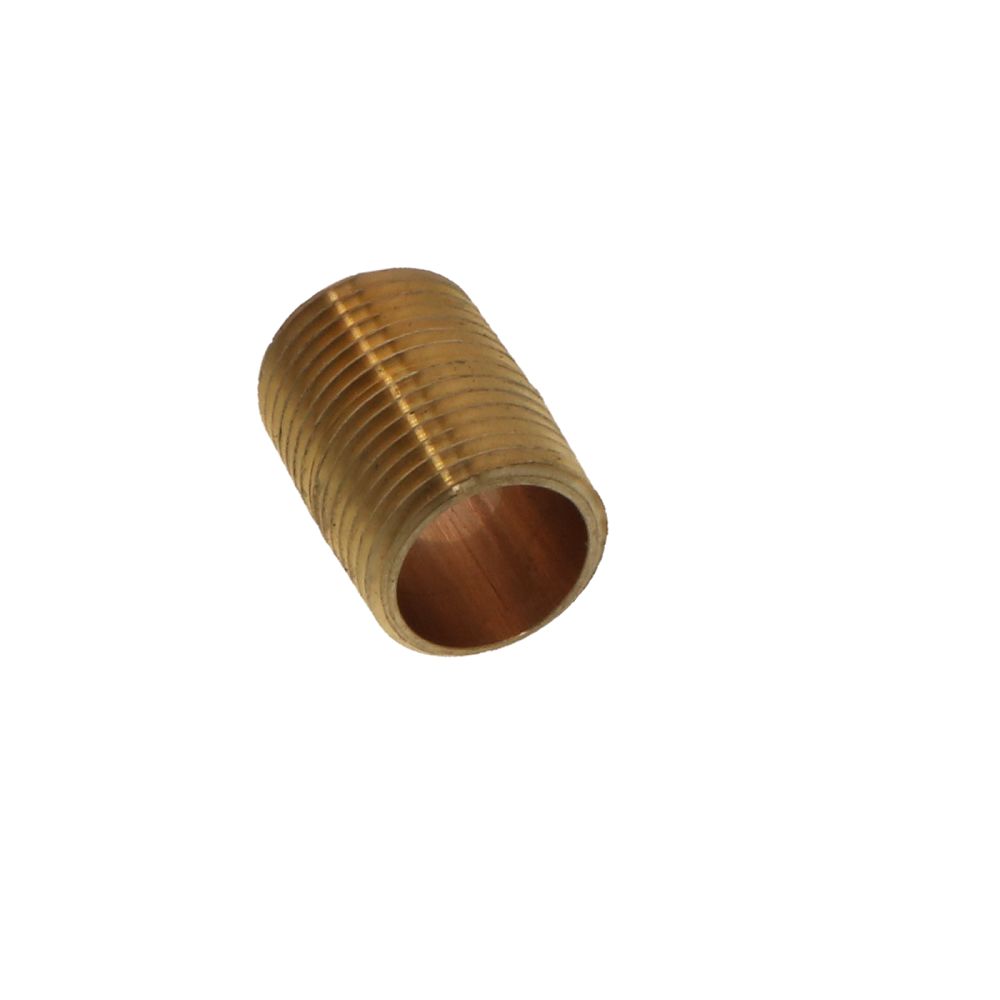 Lead-Free Red Brass Nipple Threaded 1/2 MPT x Close
