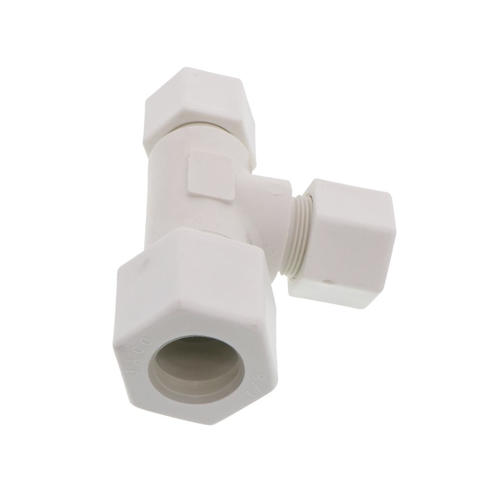 JACO 70-14-10-10-P-PG Polypropylene Union Tee 7/8 OD Tube x 5/8 OD Tube x 5/8 OD Tube