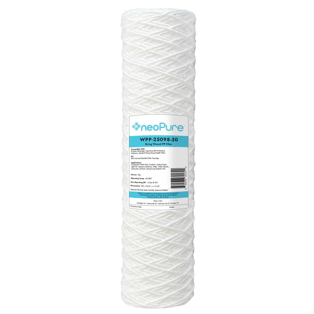 Neo-Pure WPP-25098-30 10" Surfactant Free String Wound Filter 30 Micron