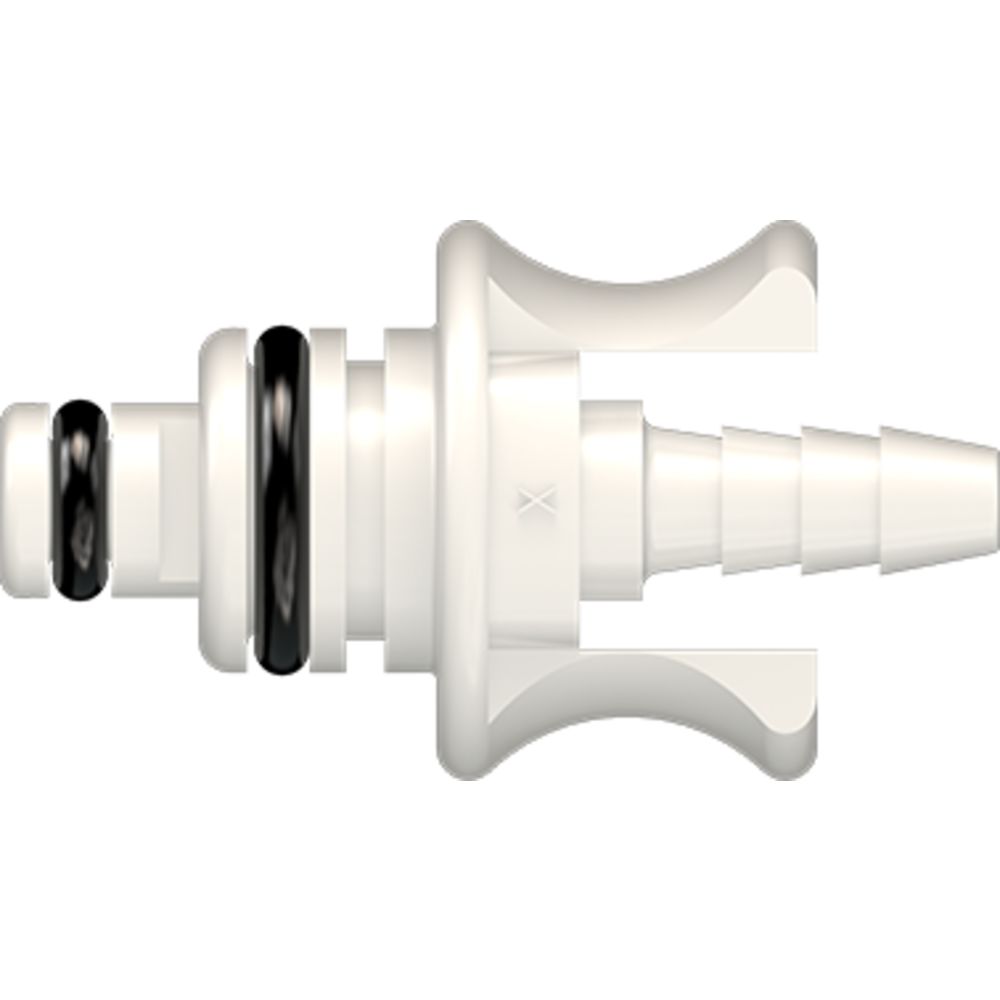 LinkTech 42AB Series Straight Male, Non-valved, 1/8" HB, ABS, Buna N