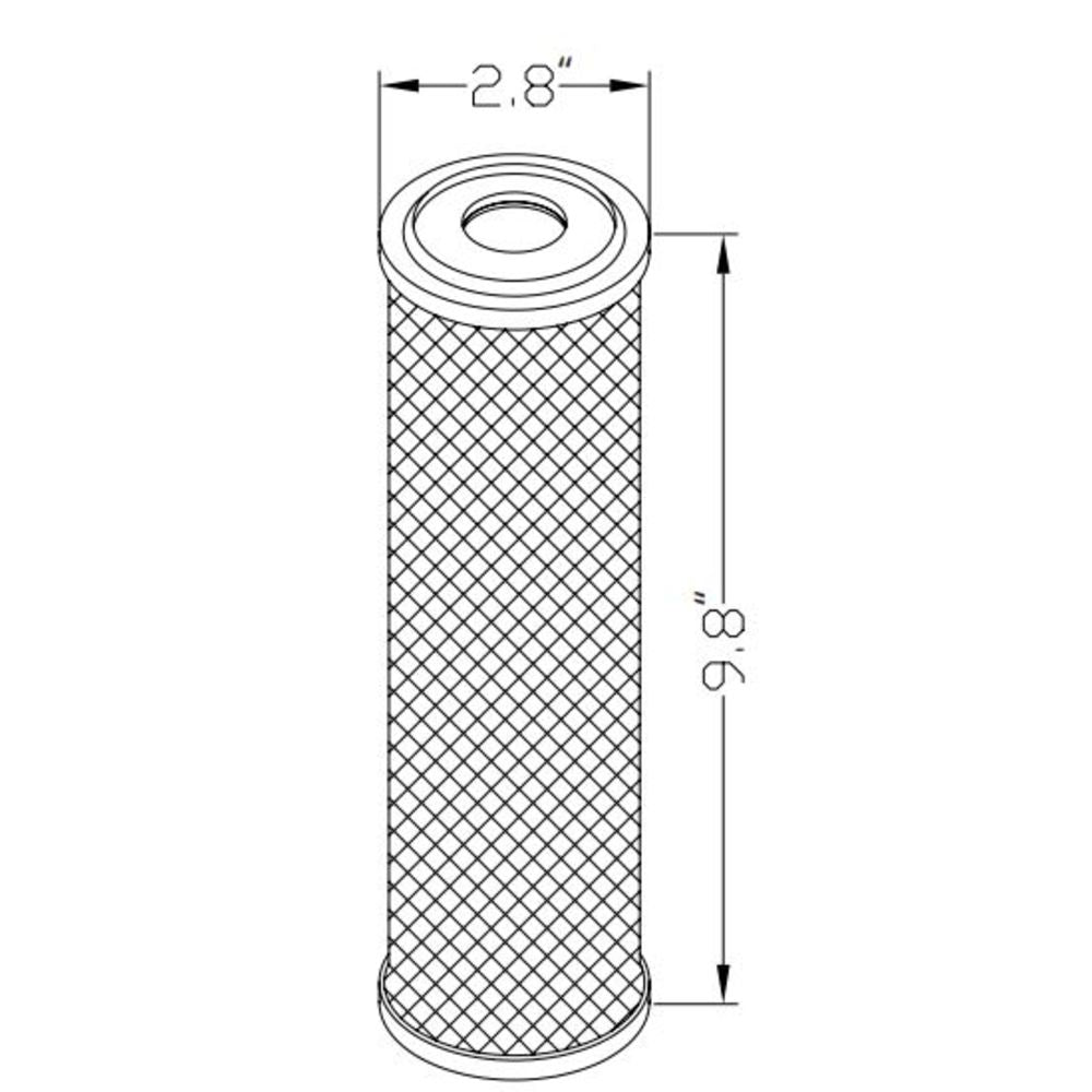 Optipure 10" Drop in w/ Scale 0.5 Micron CTO 1.5gpm 15k Cap
