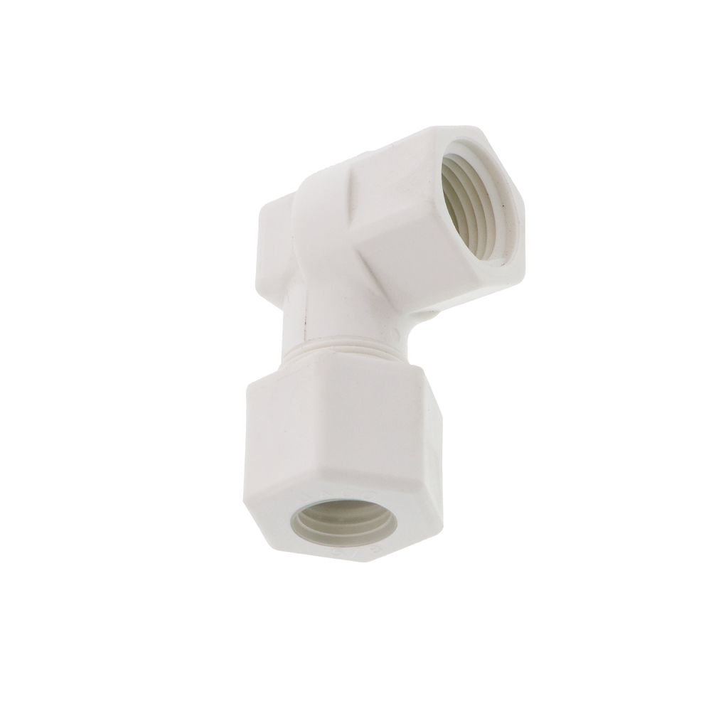 JACO 45-10-8-P-PG Polypropylene Female Elbow 5/8 OD Tube x 1/2 MPT