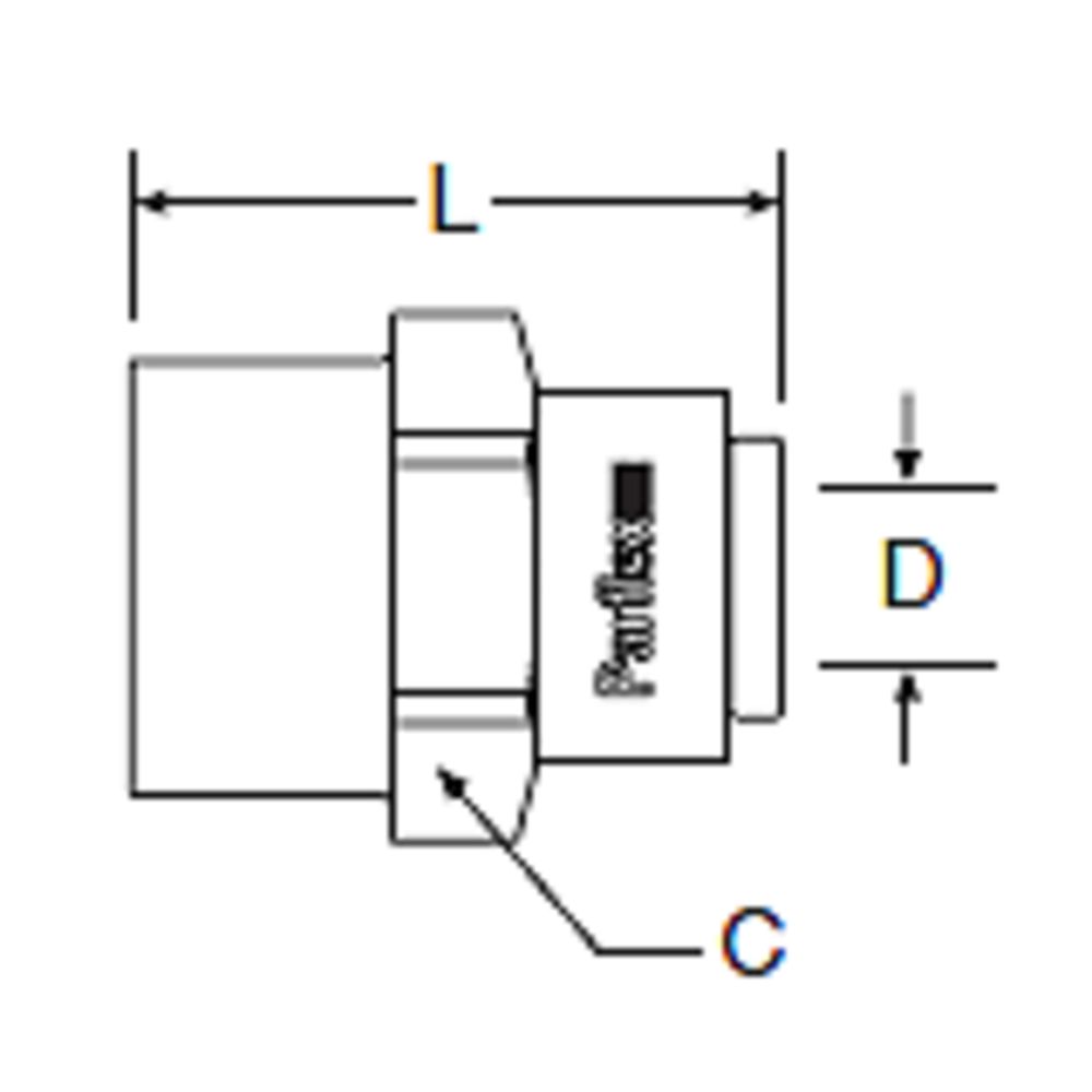 Kynar PVDF Faucet Adapter - 3/8 x 7/16-24 UNS