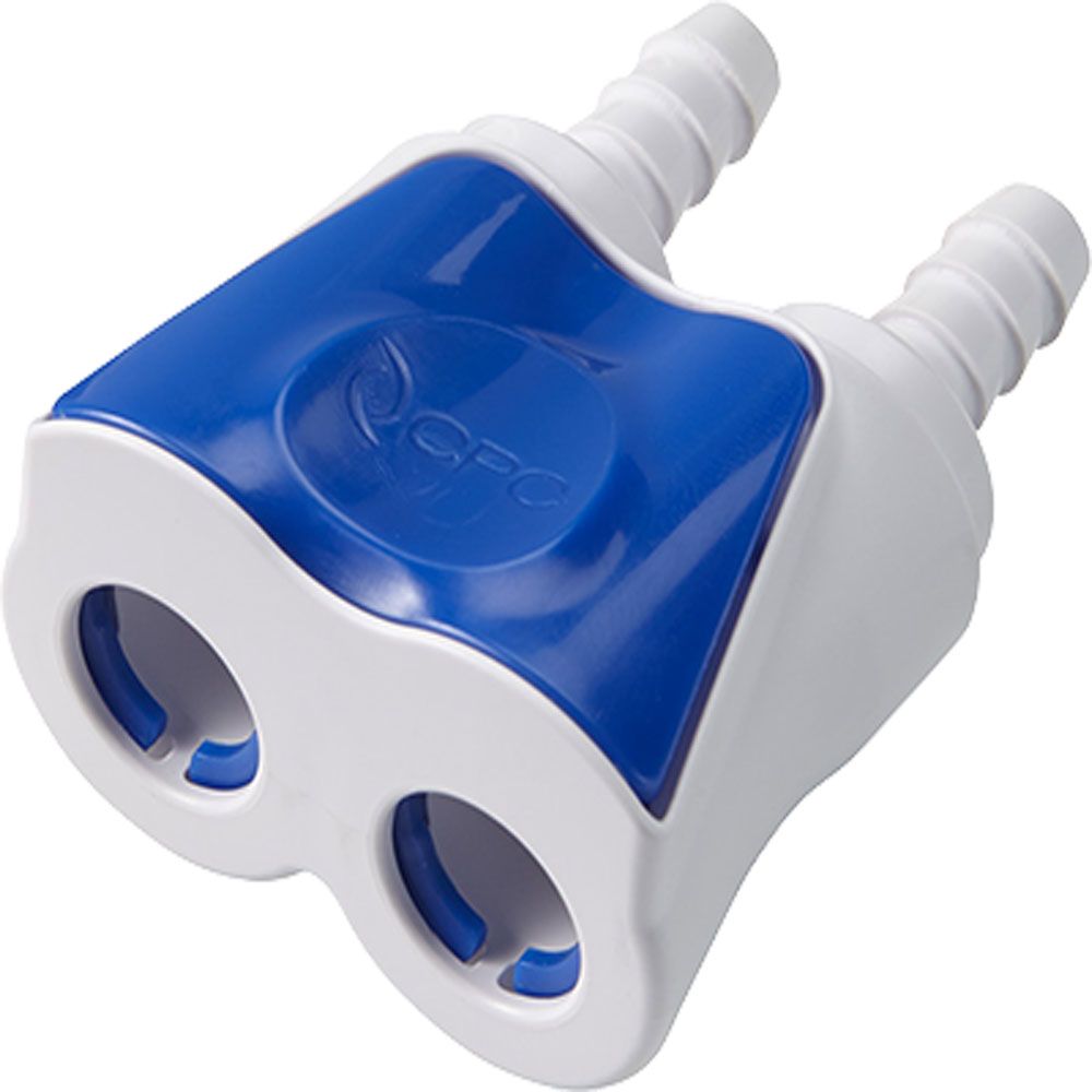 DTLD17006 Valved In-line Dual Hose Barb Coupling Body 3/8 ID Barb