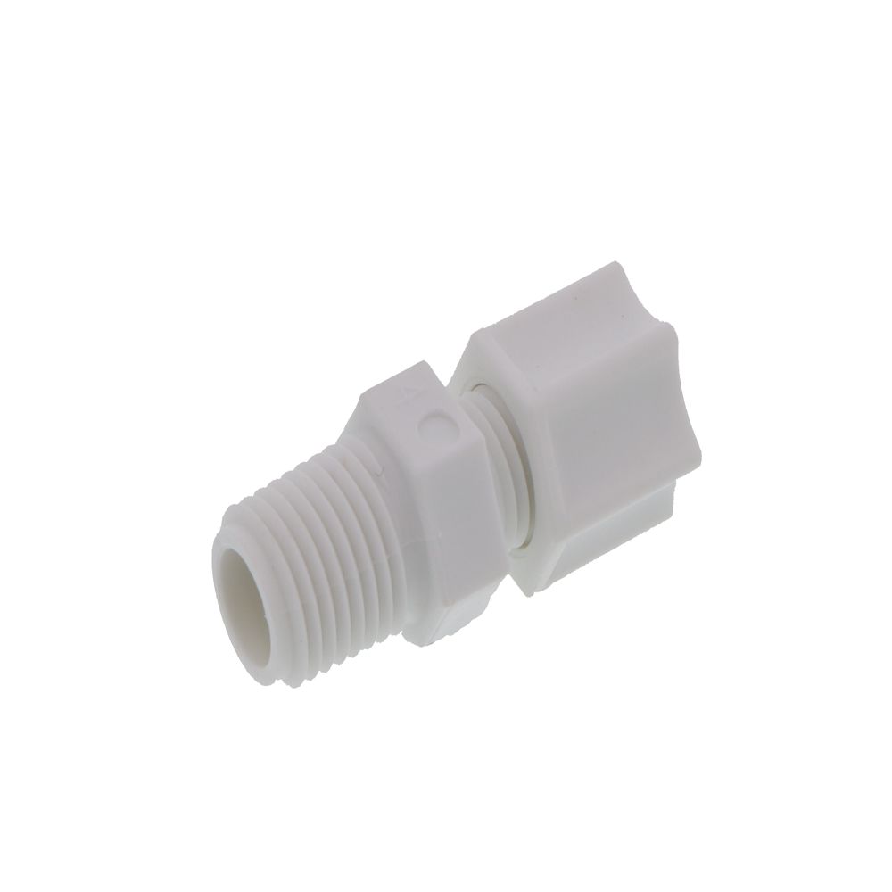JACO 10-4-4-P-O Polypropylene Male Connector 1/4 OD Tube x 1/4 MPT