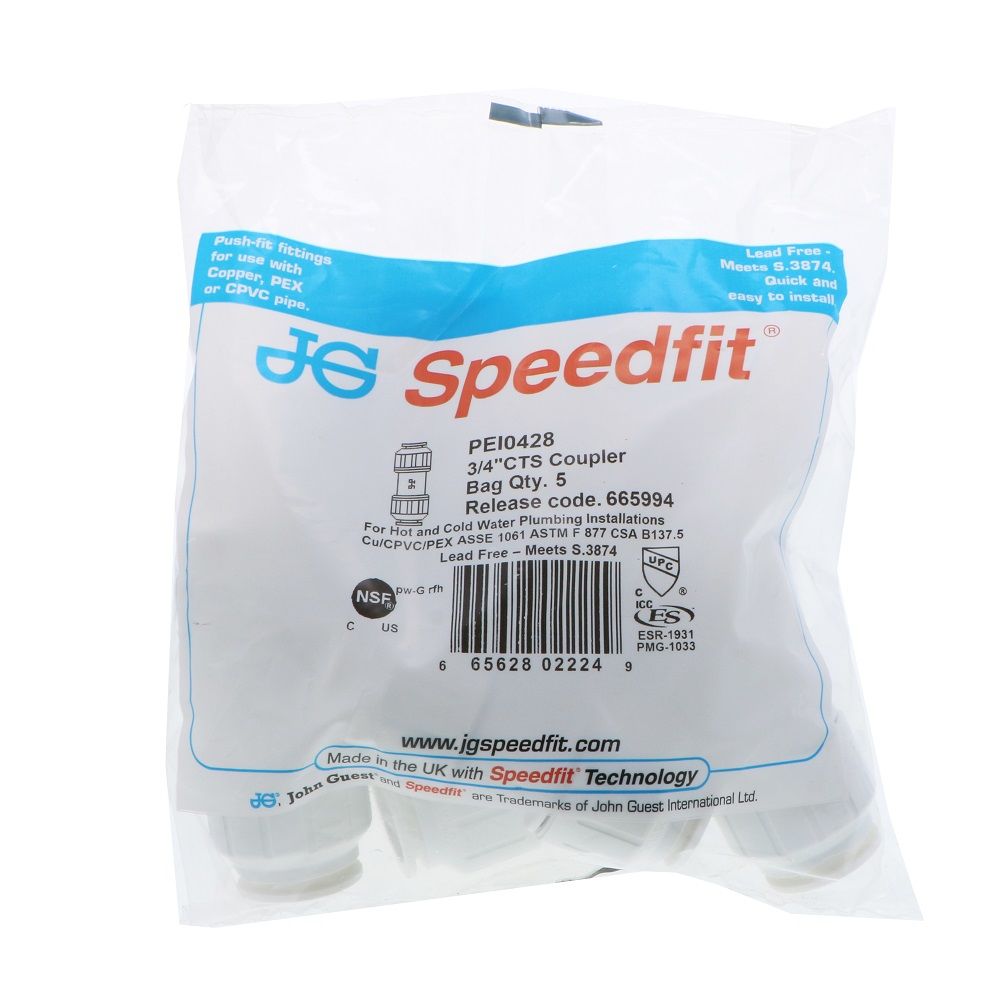 John Guest Coupler - 3/4 CTS