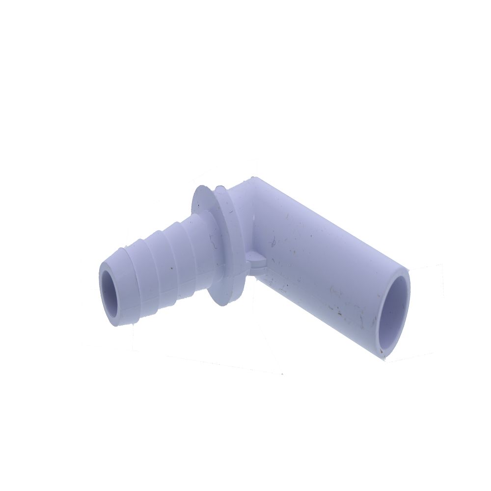 PushIn 45° ELBOW Barb Connector - 3/8" ID Barb x 1/2" OD Stem