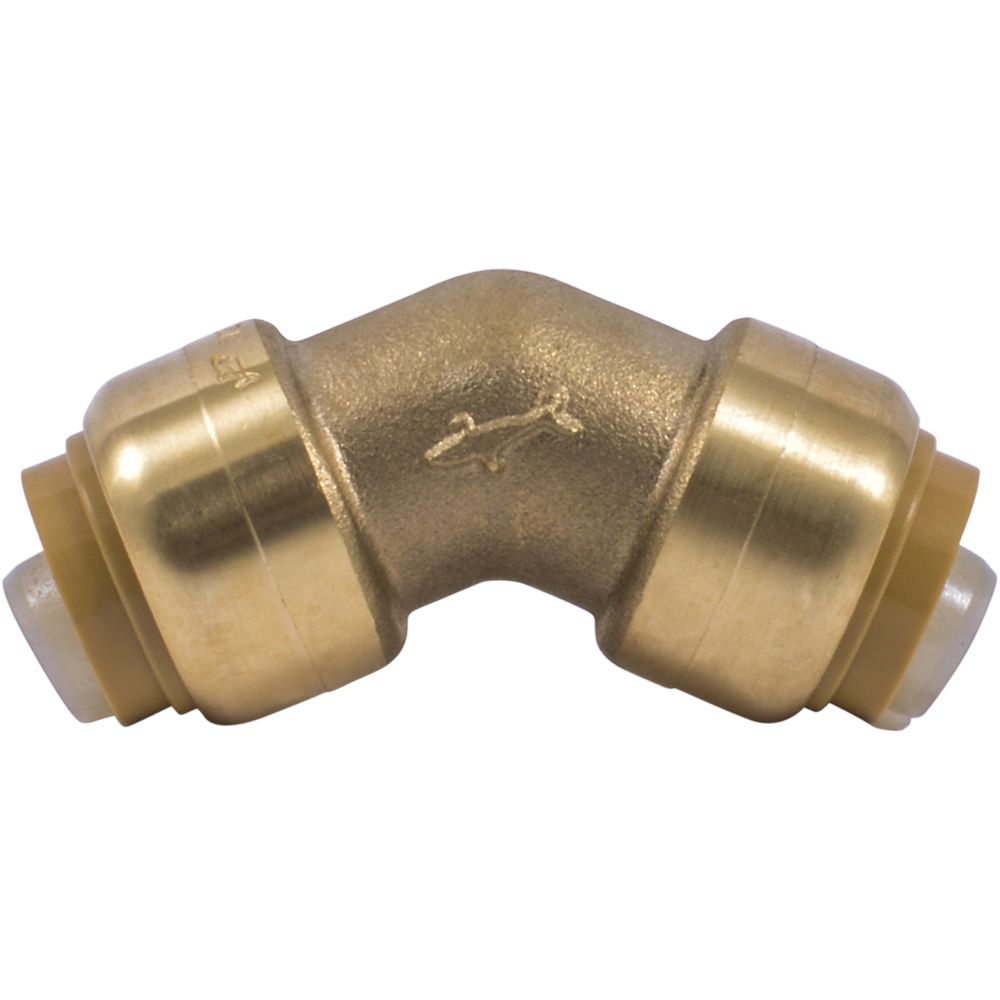 SharkBite® U648LF Lead-Free Brass Push-to-Connect 45-Degree Elbow - 1/2" x 1/2"