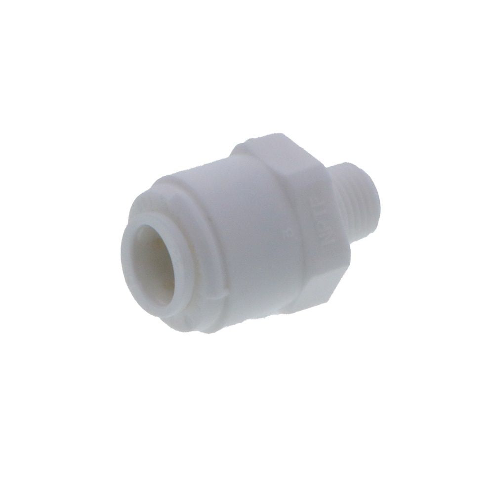 White DMfit Straight MNPT Male - 3/8 Push-In x 1/8 MNPT