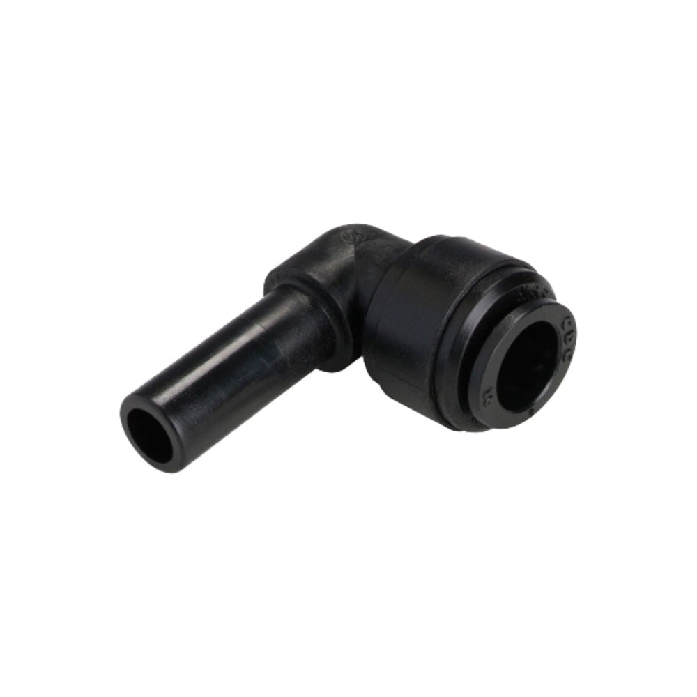 NeoFit - Acetal Black Stem Elbow 3/8" tube x 3/8" stem
