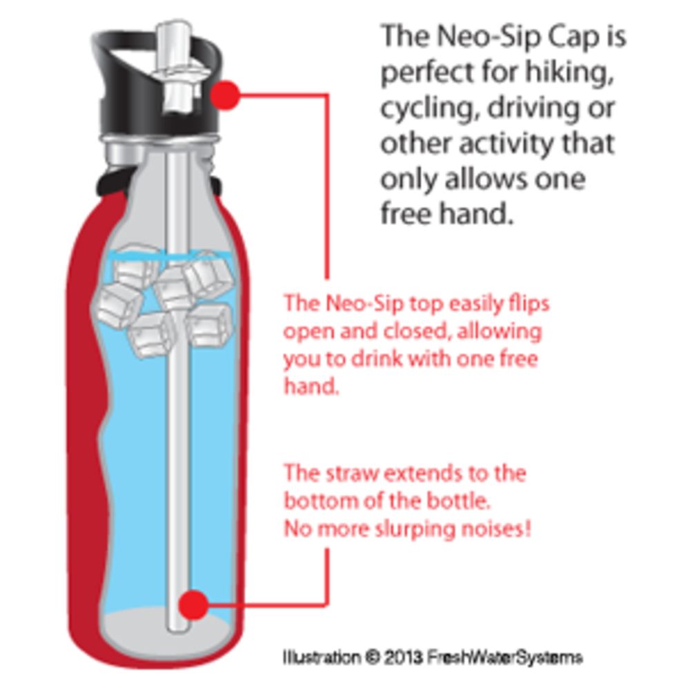 Neo-Vas NVNSC40 Neo Sip Cap w/3 Straws for 40 oz. Bottle