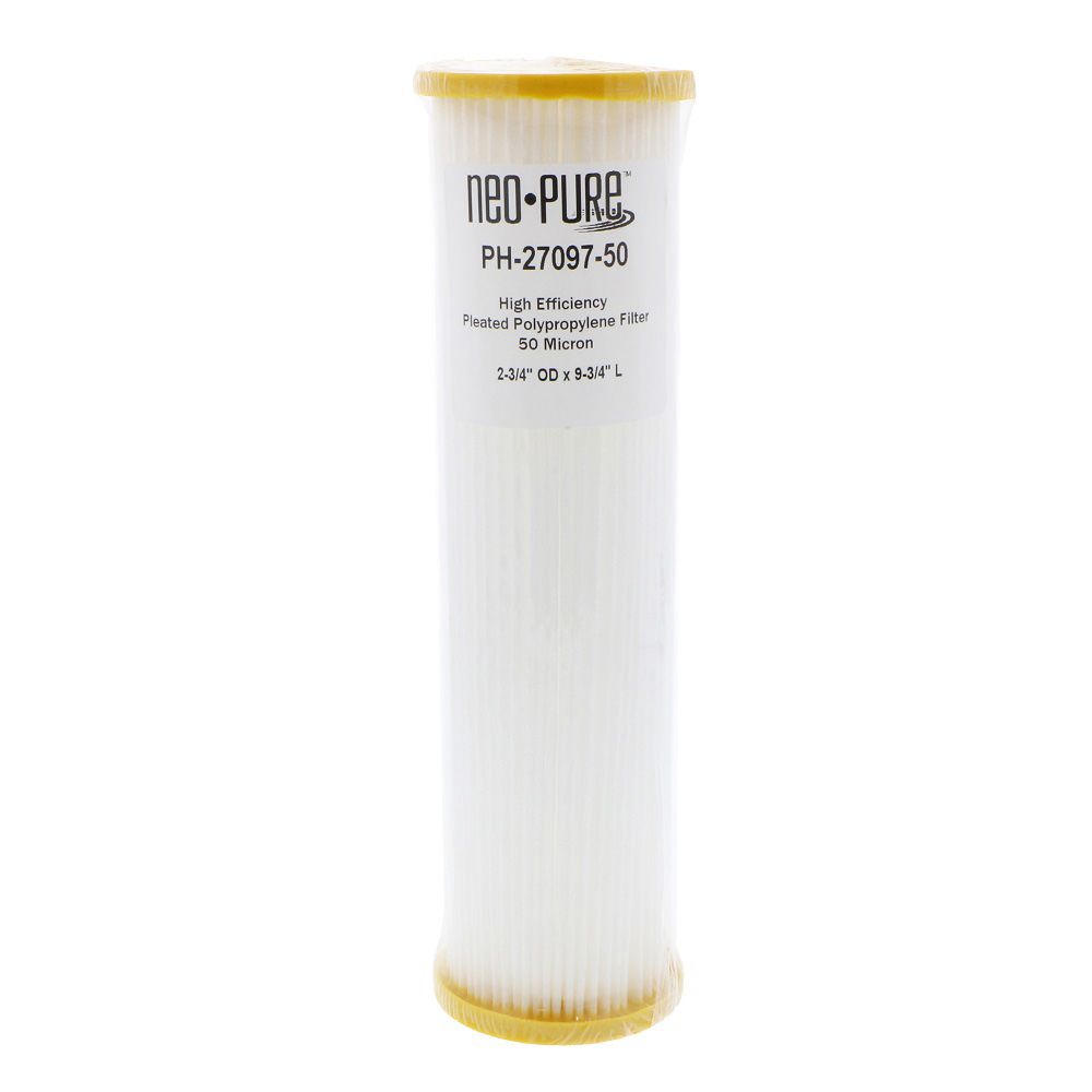 Neo-Pure PH-27097-50 9-3/4" High Efficiency Pleated Filter 50 micron