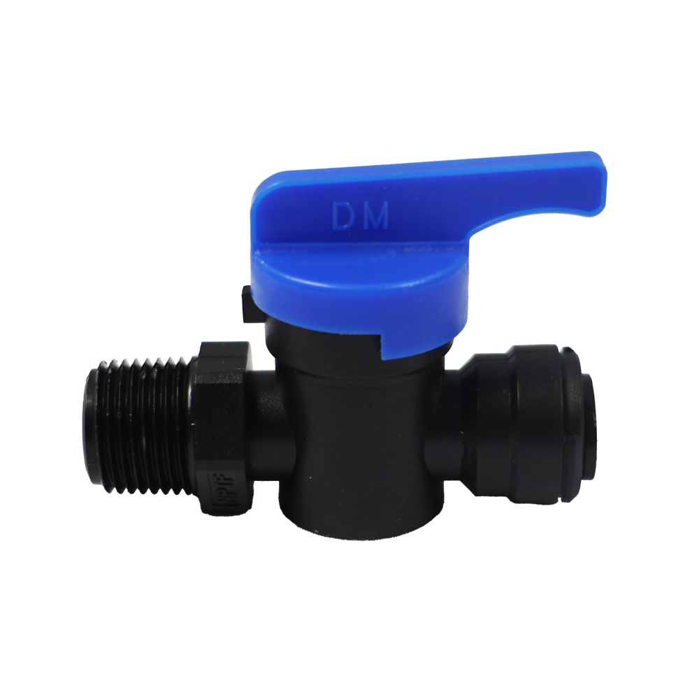 NeoFit - Polypropylene Black Male Ball Valve 3/8" x 3/8" NPTF