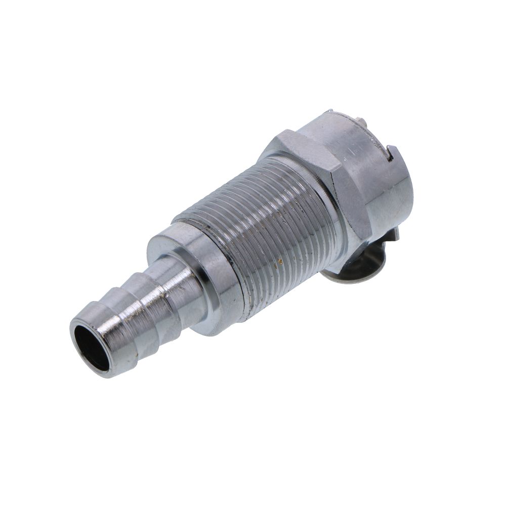 LCD16006 Valved Panel Mount Hose Barb Coupling Body 3/8 ID Barb