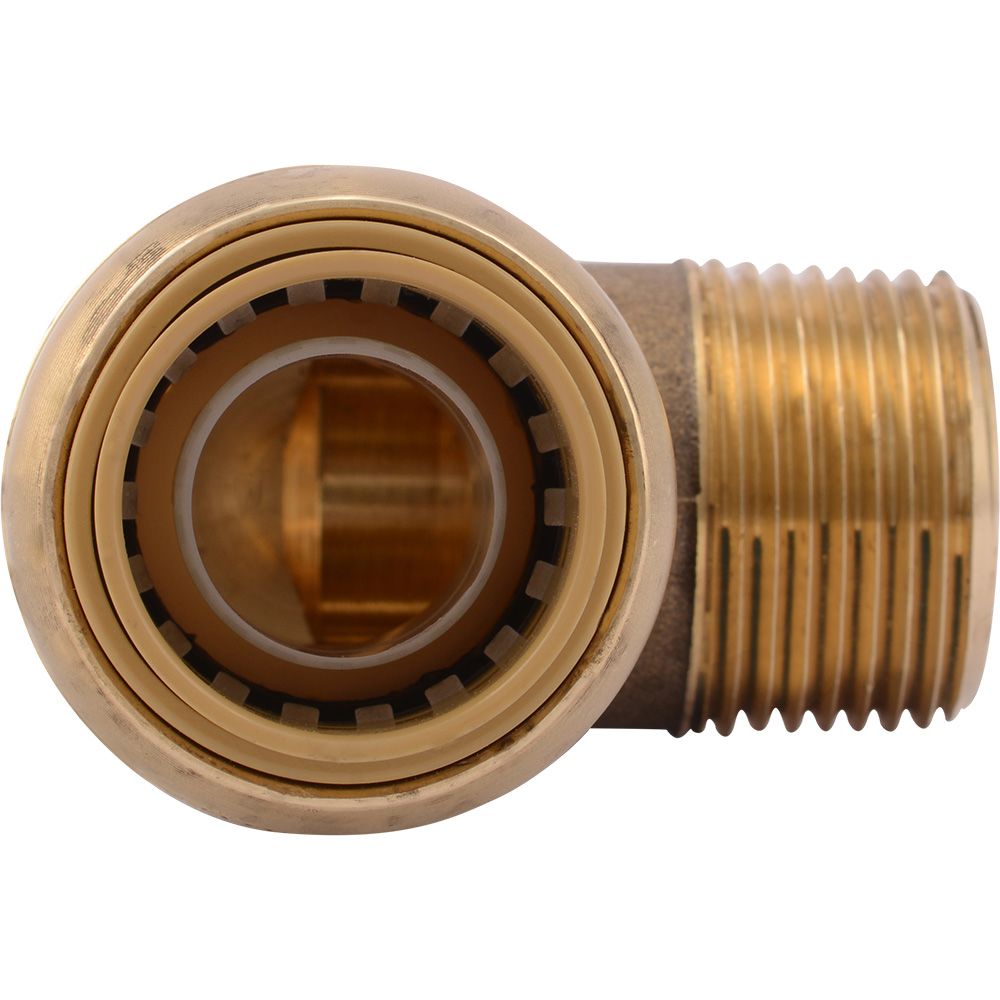 SharkBite® U286LF Lead-Free Brass Push-to-Connect Male Elbow - 3/4" x 3/4" MPT