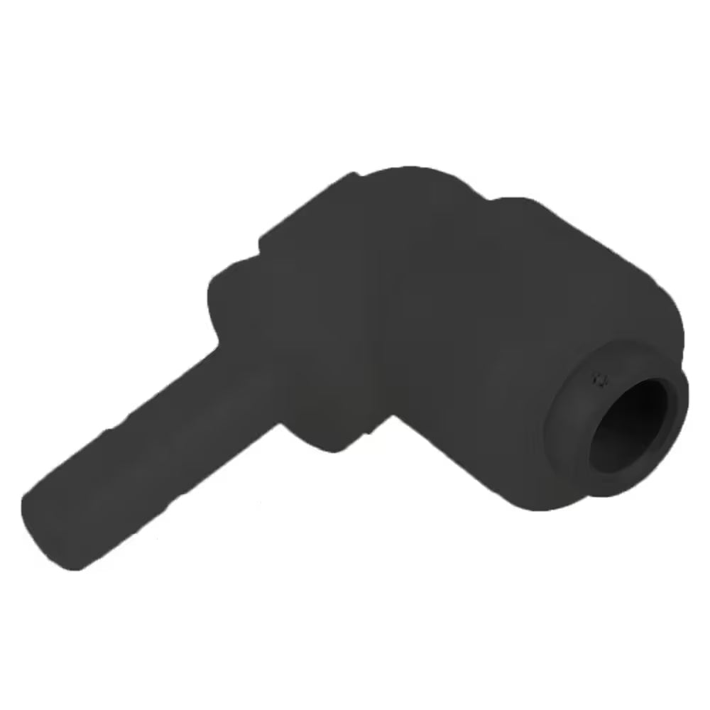 Parker Kynar Tube Elbow Union Stem Black - 1/4 x 1/4 Stem