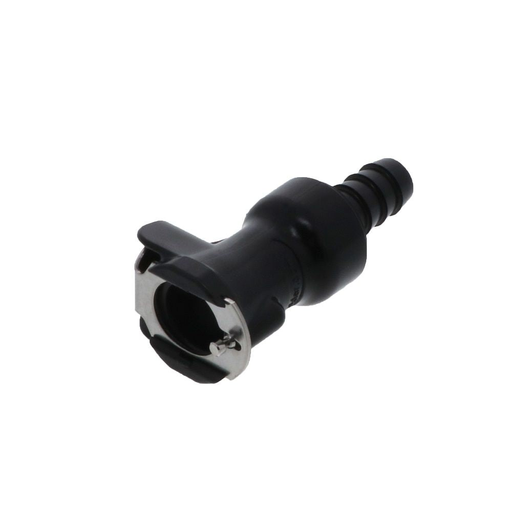 PLCD17005VB Valved In-Line Hose Barb Black Coupling Body 5/16 ID Barb Viton O-ring