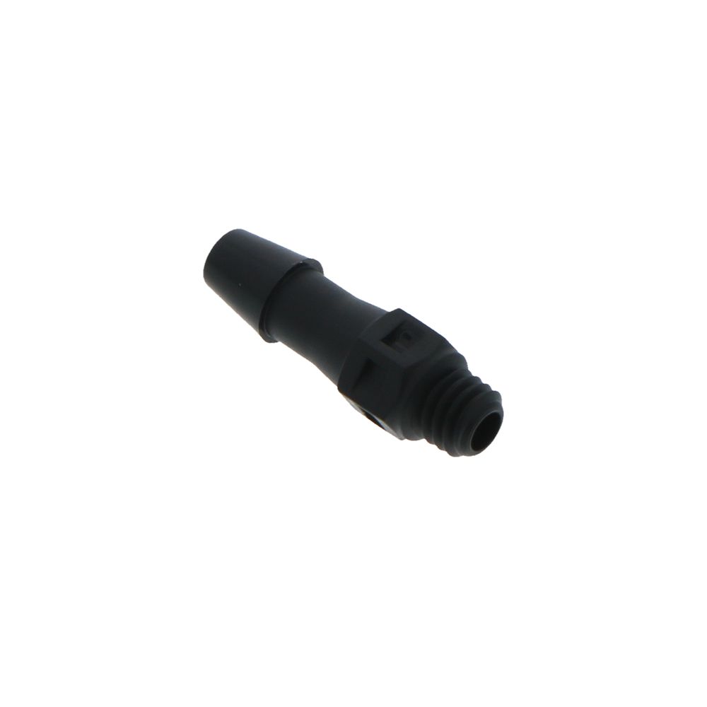 FitQuik Nylon Thread to Tube Straight Fitting Black - 10-32 UNF to 5/32 Hose Barb