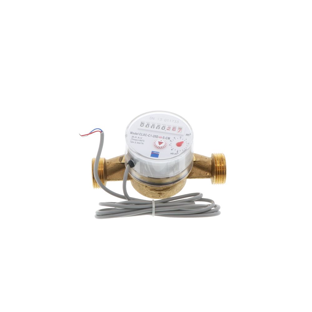 Clark CLXC-C1 Series Single Jet Totalizing Water Meter 3/4 1 Pulse Per 10 Liters