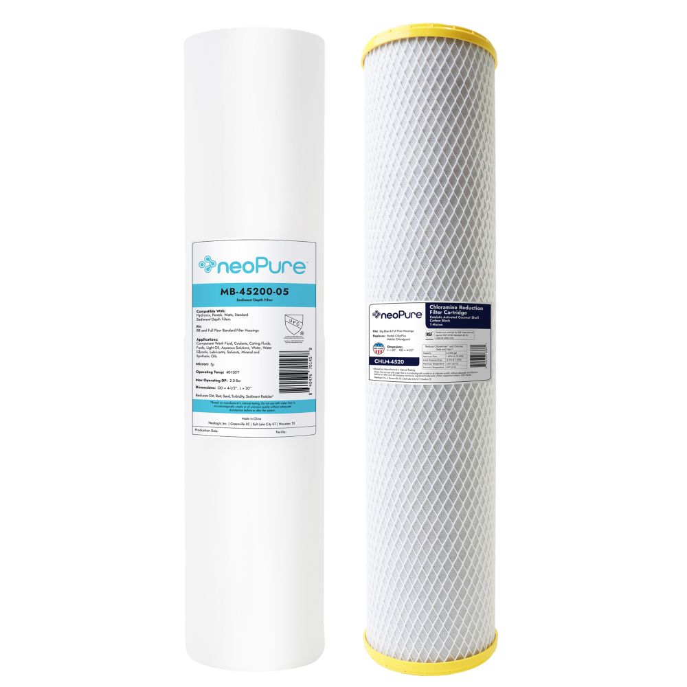 Filter Kit Replacement, 4.5" x 20" Melt Blown & CHLM Carbon Block