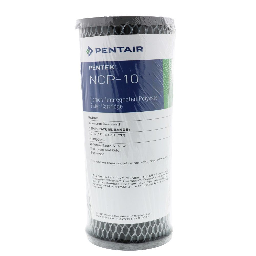 Pentek 155367-43 NCP-10 Carbon Impregnated Non-Cellulose Pleated 10 mic Filter