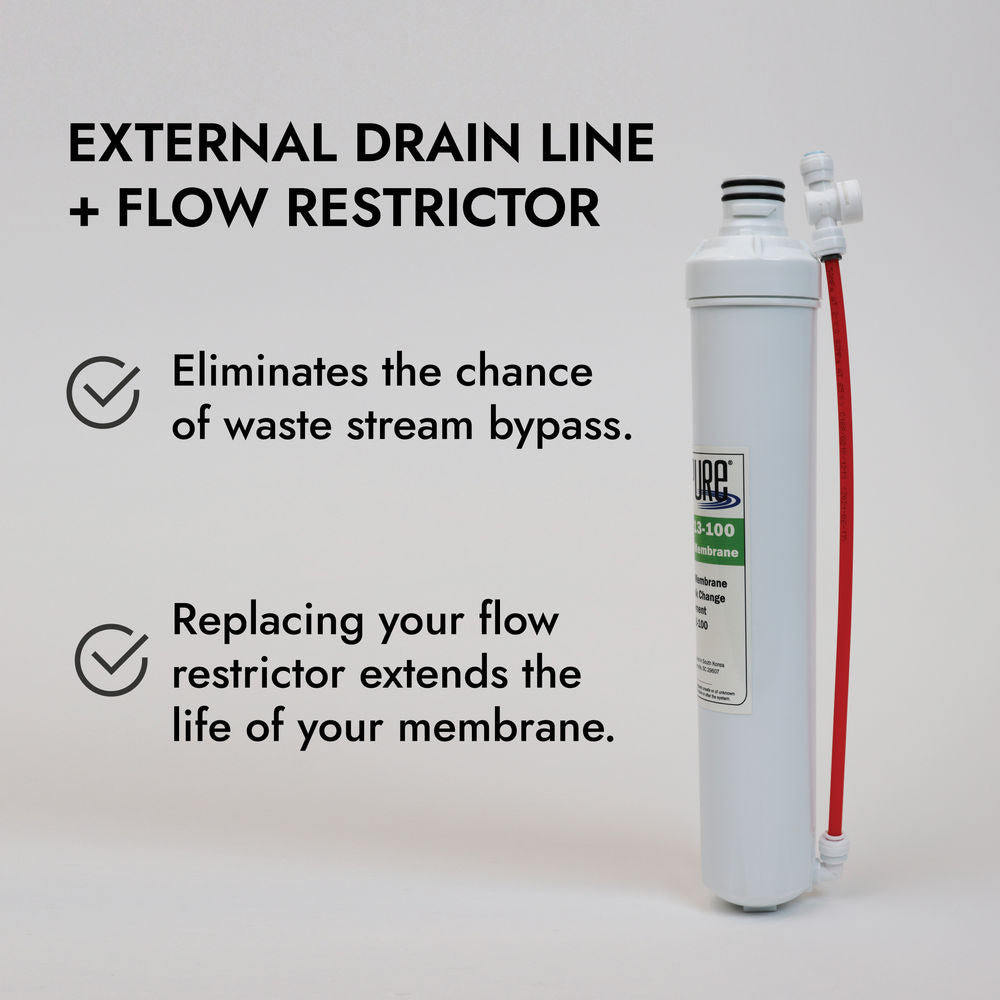 Neo-Pure Kwik Change 13" RO Membrane Filter 100 GPD Replacement For Watts WQCM13-100