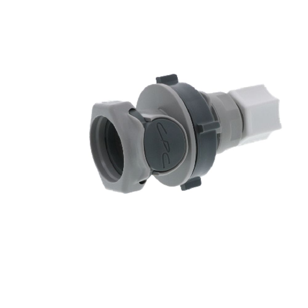 HFCD12612 3/8" Compression Valved Panel Mount Coupling Body