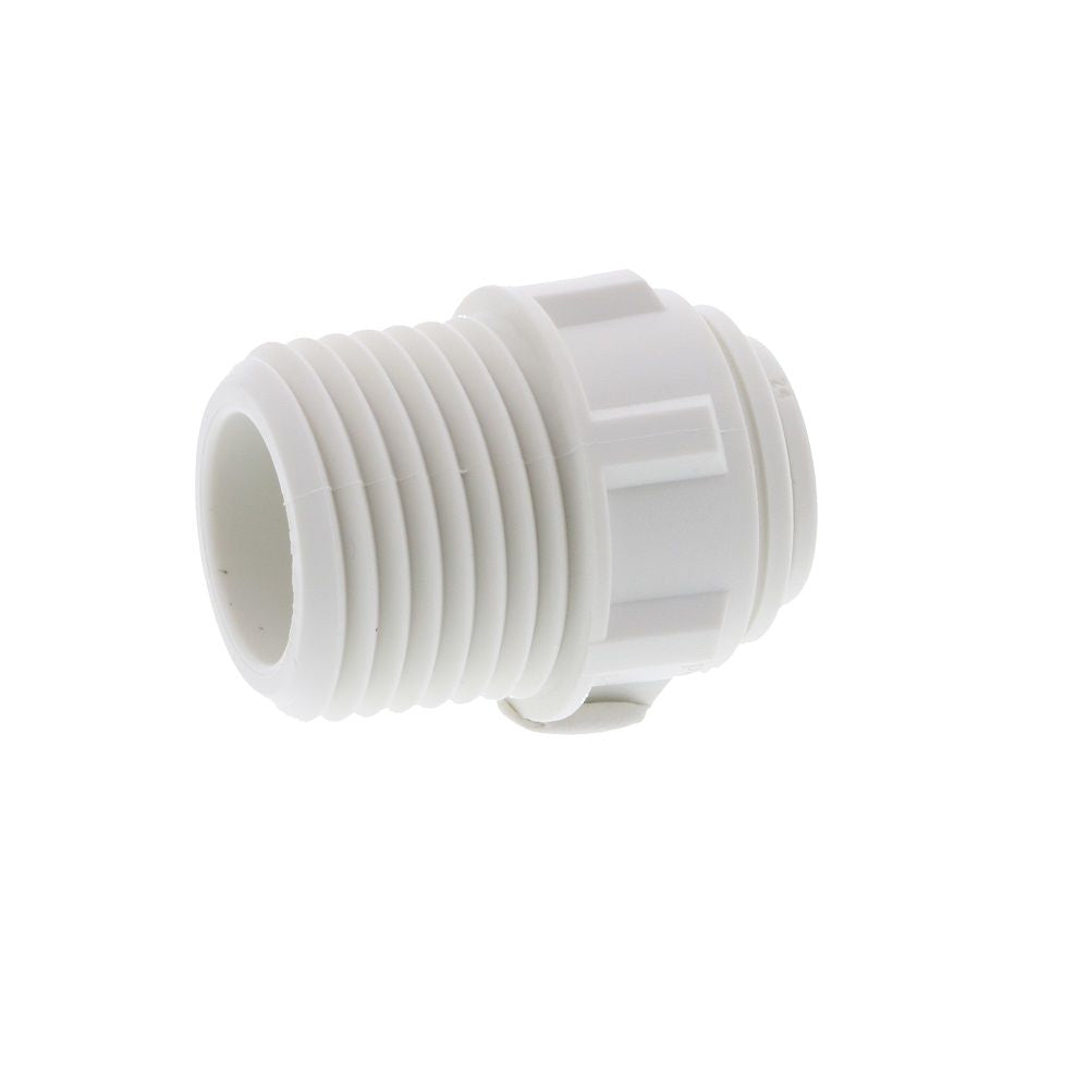 John Guest Male Connector NPTF Polypro - 3/8 x 1/2 NPTF