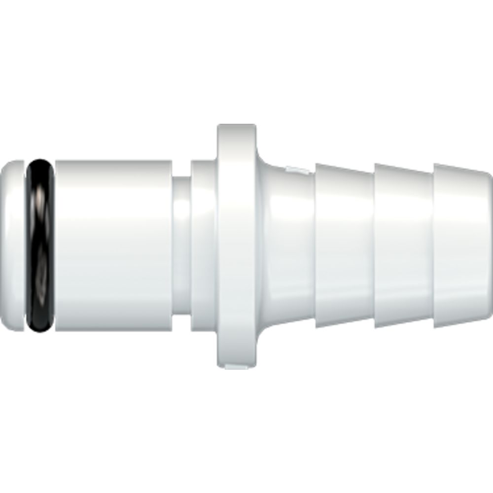 LinkTech 40AC Series Straight Male, Non-valved, 3/8" HB, Natural Acetal,