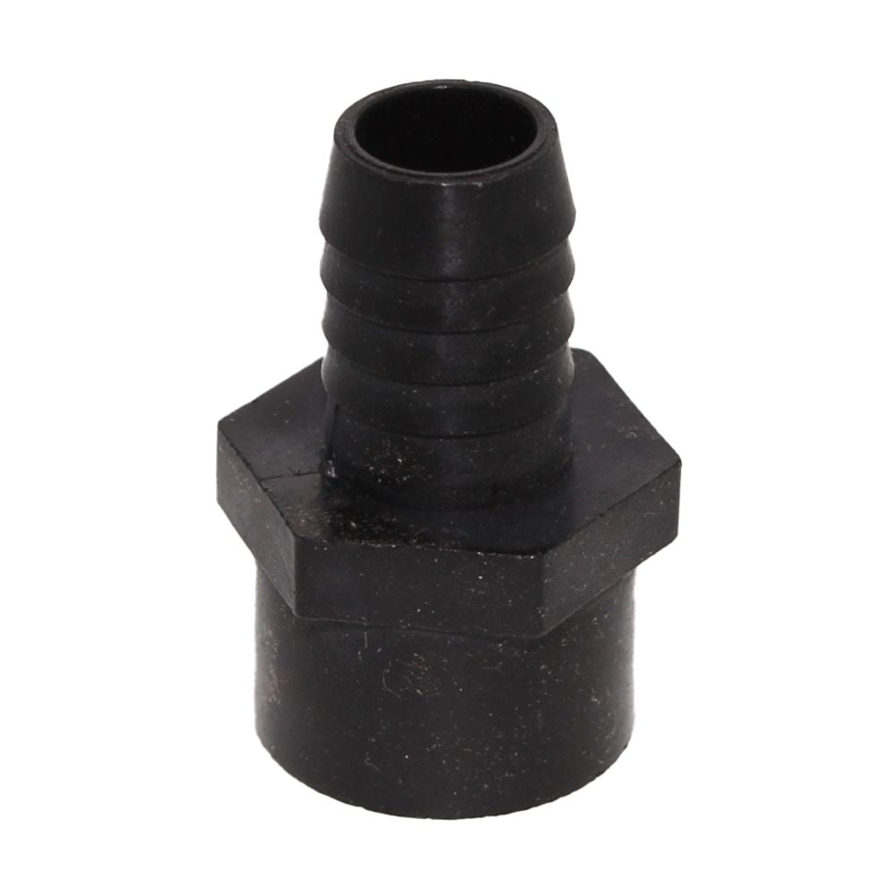 Female Barb Adapter - 5/8 barb x 1/2 FNPT - Black Polypropylene