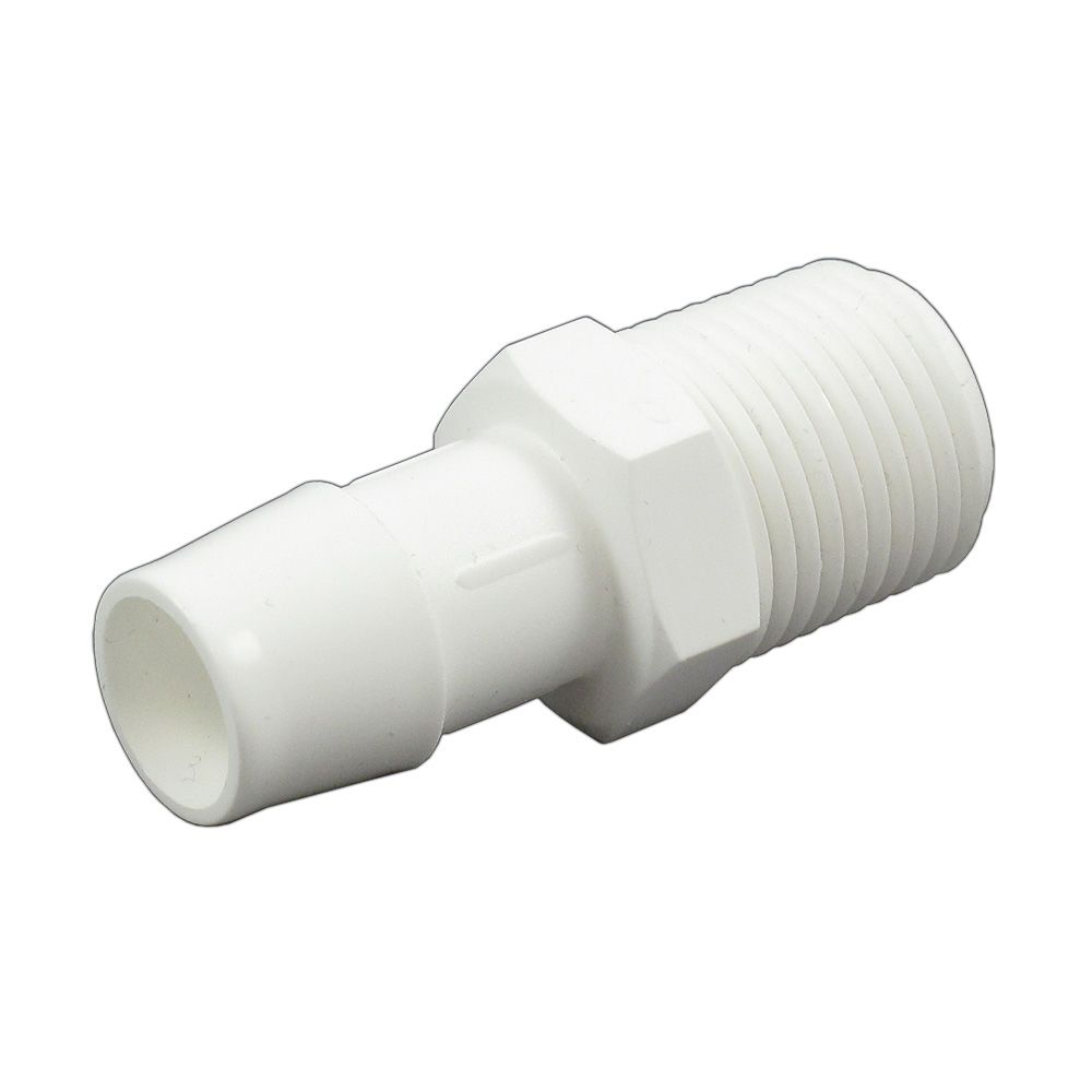 Male Barb Connector Polypropylene - 5/8 ID Barb x 1/2 MNPT