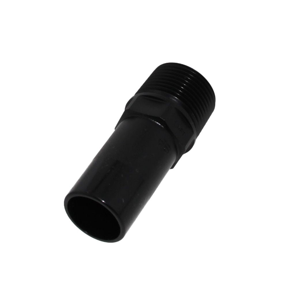 John Guest Black Male Stem Adapter - 1 CTS Stem x 1 NPT