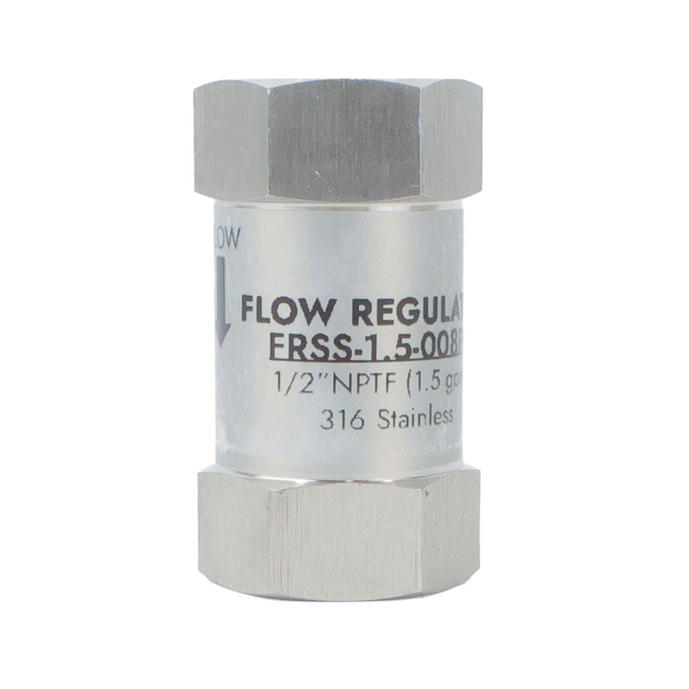 Neo-Pure Stainless Steel Flow Control 1.5 GPM 316L SS 1/2" FPT x FPT
