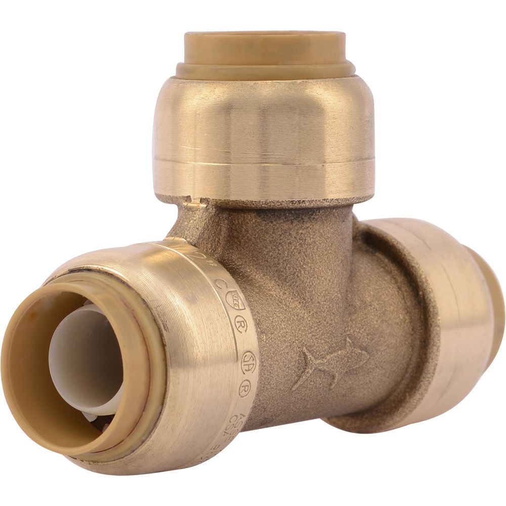 SharkBite® U362LF Lead-Free Brass Push-to-Connect Tee - 1/2" x 1/2" x 1/2"
