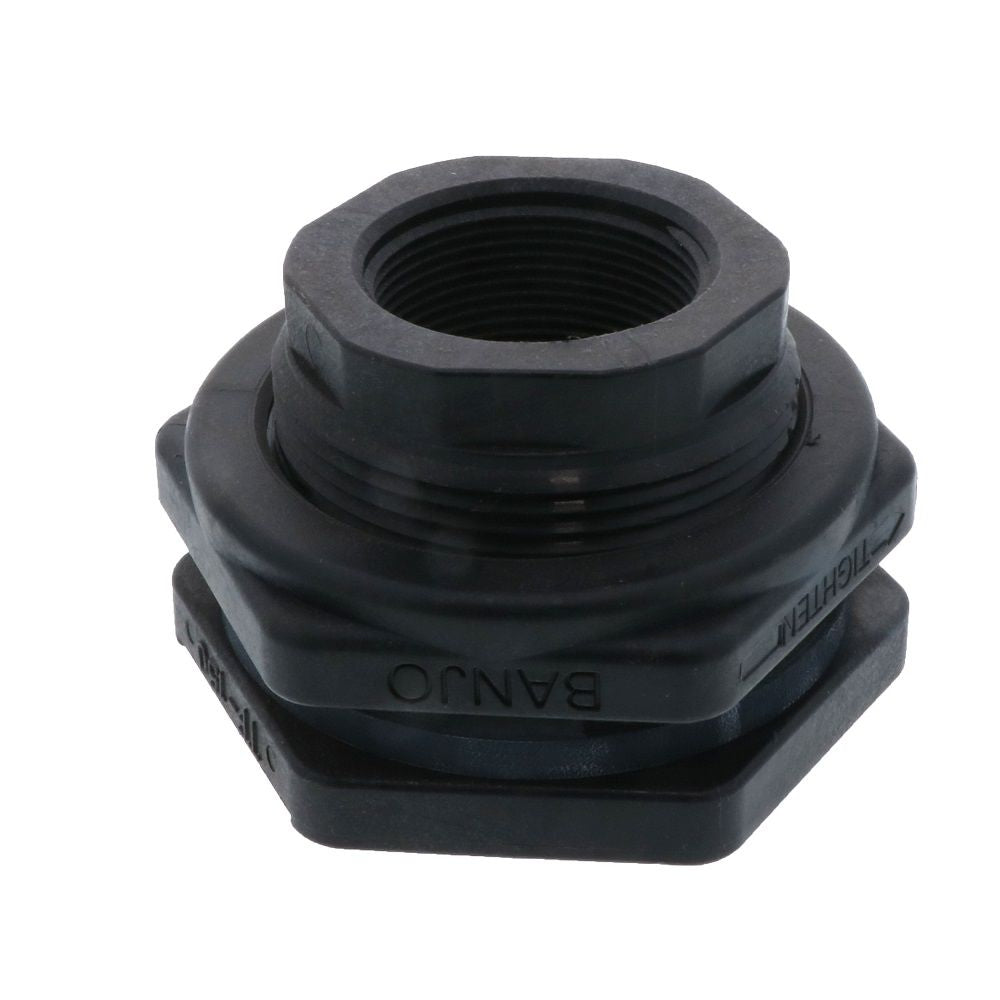 Banjo 1" Polypropylene Bulkhead Tank Fitting with EPDM Gaskets