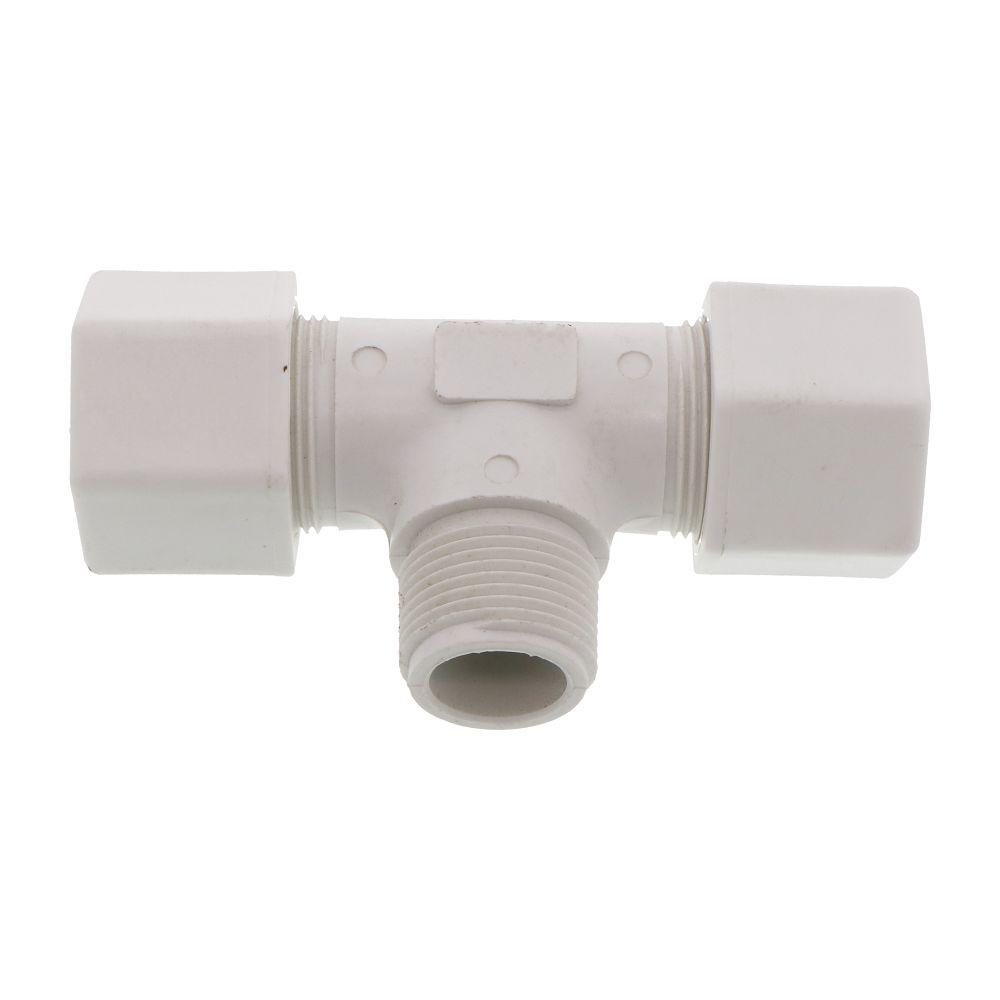 JACO 60-14-12-P-PG Polypropylene Male Branch Tee 7/8 OD Tube x 3/4 MPT