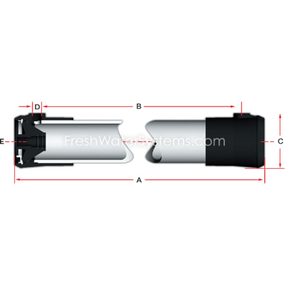 AXEON 200520 2.5 x 40 PVC Membrane Housing