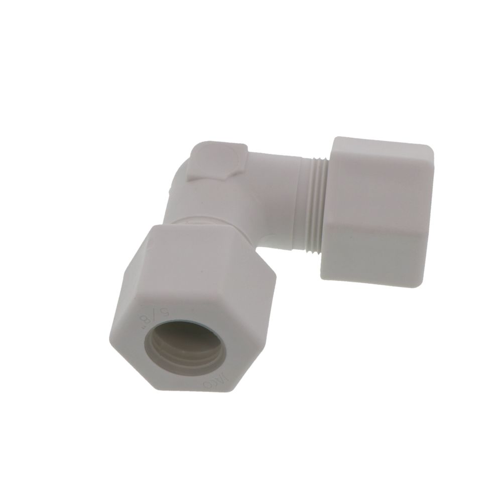 JACO 50-10-P-PG Polypropylene Union Elbow 5/8 OD Tube x 5/8 OD Tube