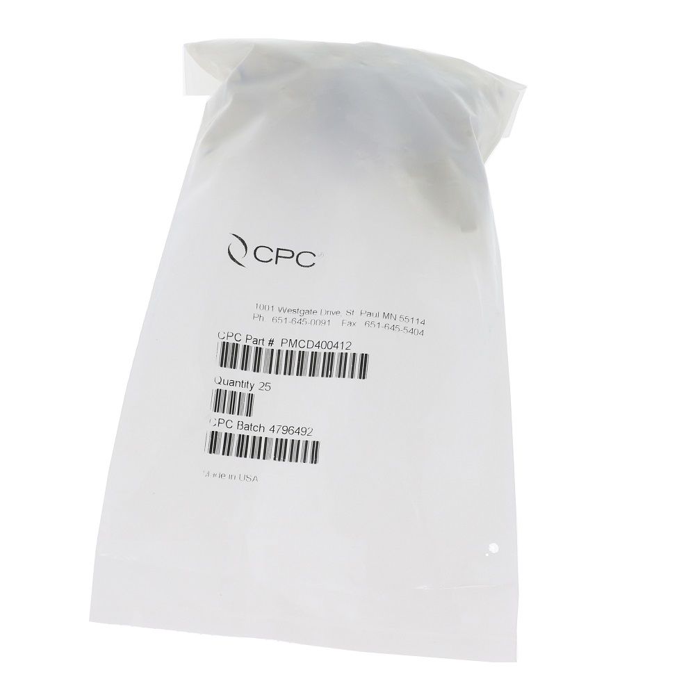 PMCD400412 Valved Ferruleless Polytube Fitting Panel Mount Coupling Insert 1/4 PTF