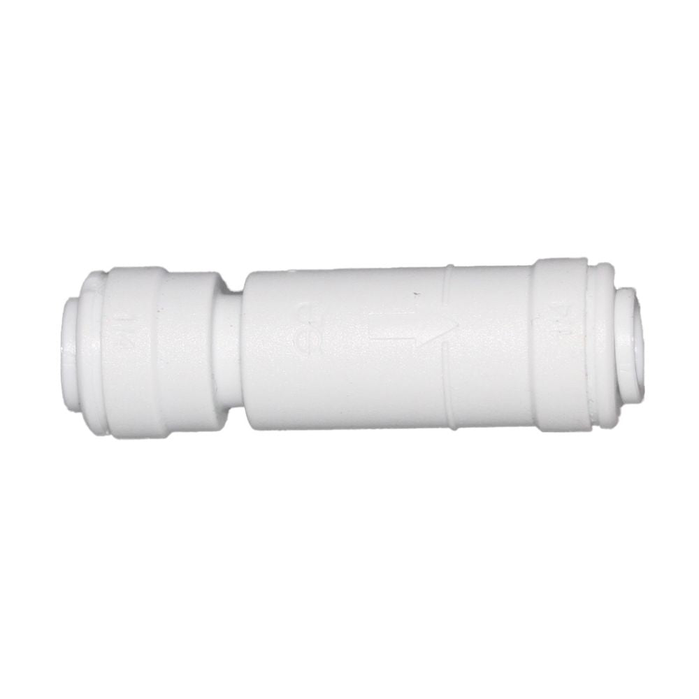John Guest Check Valve - 1/4" 0.3 psi Crack Pressure White