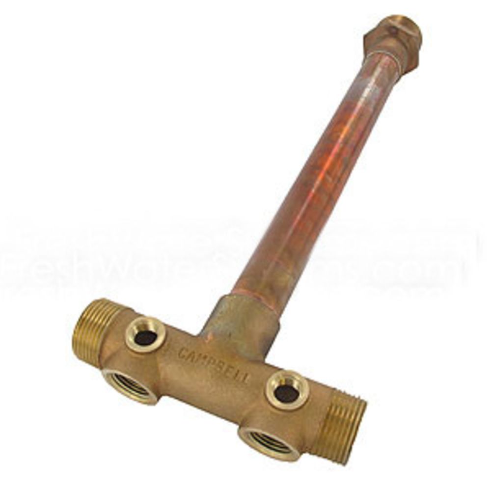 Brass Tank Cross 1.25" x 3/4" x 14"