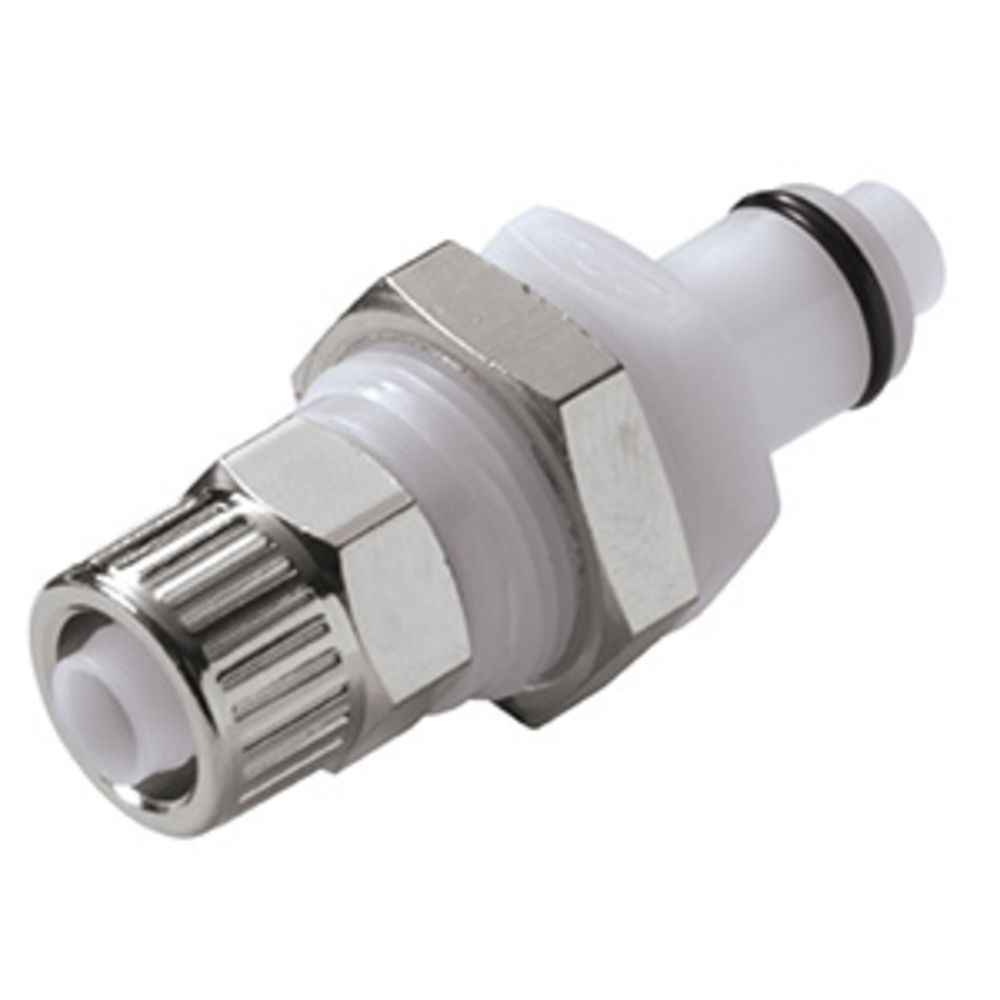 PLCD40006 Valved Panel Mount PTF Coupling Insert 3/8 PTF