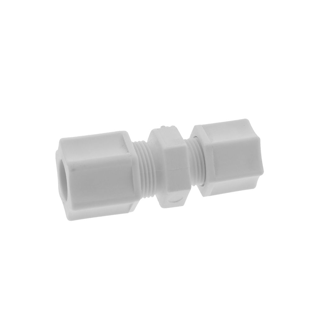 JACO 15-8-6-P-O Polypropylene Union Connector 1/2 OD Tube x 3/8 OD Tube