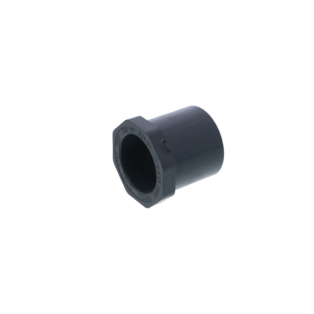 Schedule 80 PVC Reducer Bushing - 1" Spigot x 3/4" SLIP