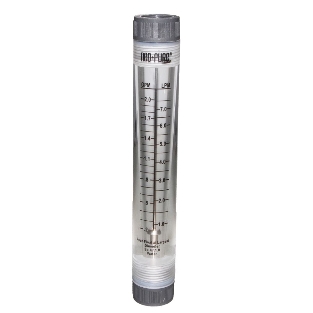 Neo-Pure Inline Flowmeter 0.5-5GPM 1/2" FNPT