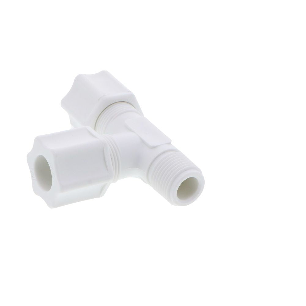 JACO 75-8-6-P-O Polypropylene Male Run Tee 1/2 OD Tube x 3/8 MPT