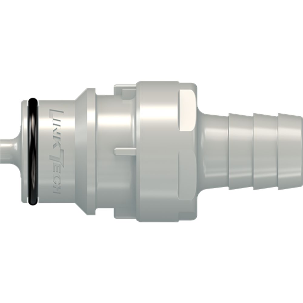 LinkTech 60PP Series Straight Male, Valved 1/2" HB, Polypropylene, EPDM