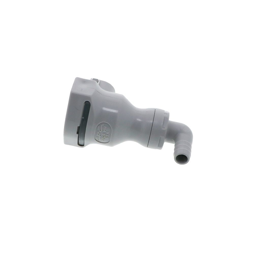 UDC Valved Elbow Hose Barb Coupling Body - 3/8 ID Barb EPDM O-Ring