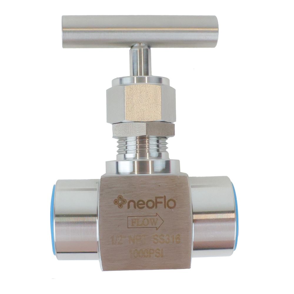 Panel Mount Needle Valve - 1/2" FNPT 316 SS