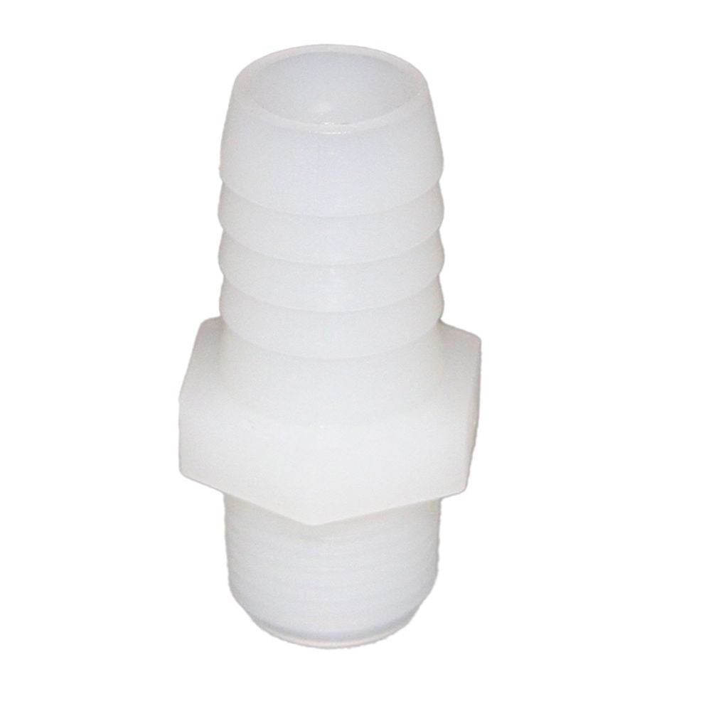 Male Barb Adapter - 5/8 ID x 3/8 MNPT - Natural Nylon
